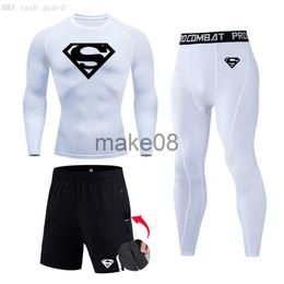 Men's Tracksuits Men's Compression Fit Tights 3pcs sets Sportswear GYM traning Clothes Suits Quick dry work out Fitness jogging Sportswear male J230720