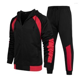 Men's Tracksuits Spring And Autumn Men Tracksuit Trend Hooded Hoodie Sweatpants 2 Pieces Set Sportswear Sets Jogging Outfit Clothing