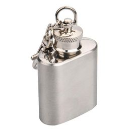 Keychains Lanyards Stainless Steel Wine Bottle 1Oz Mini Hip Flask Key Rings Fashion Accessories For Men Women Jewelry Drop Delivery Dhxgh