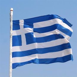 90 150cm Greece Flag Banner - Vivid Color and UV Fade Resistant - 100% Polyester Greek National Flags with Brass Grommets2779