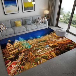 Carpets Christmas Pattern Carpets for Living Room Home Hallway Large Rug Kids Room Bedside Mat Children Bedroom Decoration Big Carpet R230720