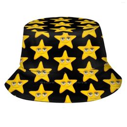 Berets Star Unisex Fisherman Hats Bucket Big Eyes Eye Art Fantasy Starry Merry Christmas Quirky