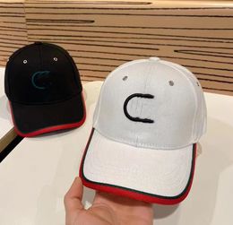 Hard Crown Baseball Cap Double Letter Embroidery Sports Sun-Proof Peaked Caps Same Style Travel Sun Protection Hat