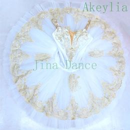 Stage Wear girls sleeping beauty variation Pre-professional ballet tutus women Raymonda tutu dress cream white and gold classical 283L