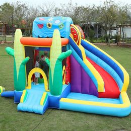 Factory whole Customised bouncer house inflatable jumping Bouncy castle Bounce With slide for kids home use197T