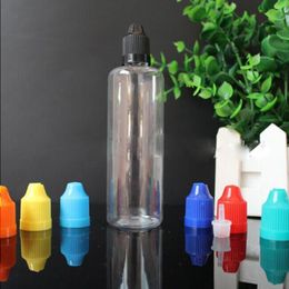 200Pcs/Lot 100ml ELiquid Bottles Plastic Dropper PET Empty E Juice Bottle with Colourful ChildProof Lids Thin Dropper Tips Jmkhj