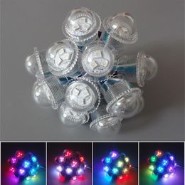 50pcs lot DC12V WS2811 26mm diameter transparent cover LED Module Exposed Point Light 3 leds 5050 SMD RGB Chips 3led pixel waterpr2764