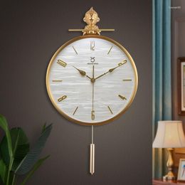 Wall Clocks Creative Metal Clock Nordic Design Simple Silent Gold Modern Large Orologi Da Parete Room Supplies DE50ZB