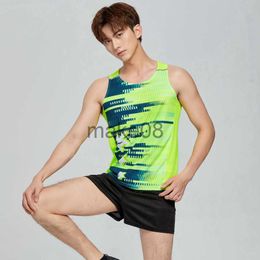 Men's Tracksuits Men Sports Suits Quick Dry Slim Fit Marathon Running Track And Field Tracksuits Fashion Prints Gym Sportswear VestShorts Set J230720