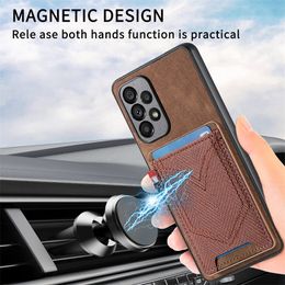 Magnetic Wallet Shell for Samsung Galaxy A50 A50S A30S A32 M32 A30 A20 A20 M10S A23 A22 A22S A52 A22 A21S A04S Jeans Pocket Design Phone Case