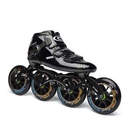 Inline Roller Skates Advanced Carbon Fiber Inline Skates Boot 7075 Alloy CNC Frame 85A Durable PU 110mm 100mm 90mm Roller Skating Wheels Track Racing HKD230720