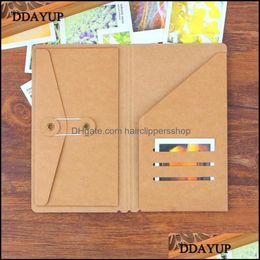 Notes Notepads Supplies Office School & Industrialnotepads Travellers Notebook Kraft Paper S M L Pocker Business Card Holder Passpo230H