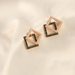 Stud Earrings S925 Needle Korean High Class Pearl With Simple And Fashionable Glass Inlaid Vintage Ins