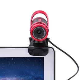 Webcams Rotatable Night Vision Webcam USB High Definition Web Cam 360 Degree MIC Clipon Computer PC Laptop Notebook Web Camera J230720