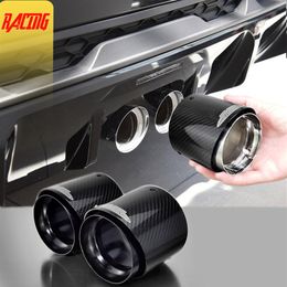 high quality black carbon Fibre exhaust pipe tips for new 2021 2022 mini copper F60 JCW countryman model258E