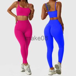 Women's Tracksuits Seamless Fitness Suit Yoga Set Women Gym Clothing Sport Workout Clothes for Woman Sportswear Booty Leggings Sports Bra Sets J230720