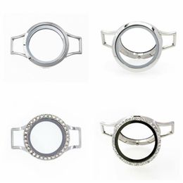 Tennis 5pcs 10pcs 30mm Magnetic Glass Floating Locket Copy Stainless Steel Watch Wrap Bracelets Bangle Fit For Charms Jewelry2667