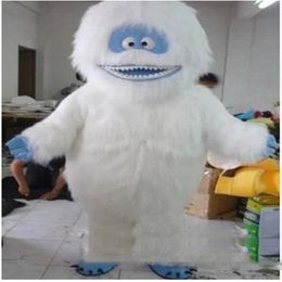 2019 High quality White Snow Monster Mascot Costume Adult Abominable Snowman Monster Mascotte Outfit Suit Fancy Dress303I