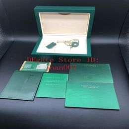 Quality Dark Green Watch Box Gift Case For Rolex Watches Booklet Card Tags And Papers In English Swiss Watches Boxes247B