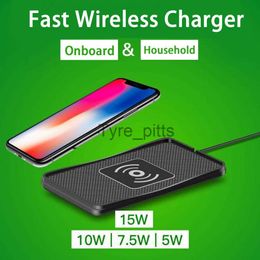 Other Batteries Chargers 1 Set 15W Wireless Car Charger Silicone Anti-skid Pad Cradle Dock For QI Fast Car Wireless Charging Stand Car Modification x0720