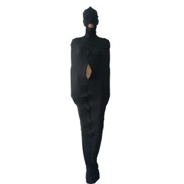 Costumi Cosplay Unisex Fetish Catsuit bodybag Zentai sacco a pelo Full Tight body Lycar Mummy Bag Puntelli da palco maschera rimovibile occhi aperti e bocca
