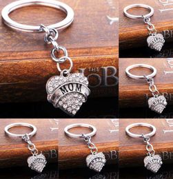 Heart Love Keychain Letter Family Mom Grandma sister Charm Key ring for women Fashion jewelry