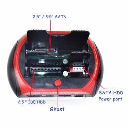 3 5 2 5 SATA IDE 2 Double Dock HDD Docking Station e-SATA Hub External Storage Enclosure Parts EU US plug239B