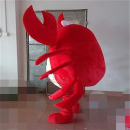 Mascot Costumes Red Crab Mascot Costumes Unisex Fancy Costume Mascotte Halloween Birthday251Y