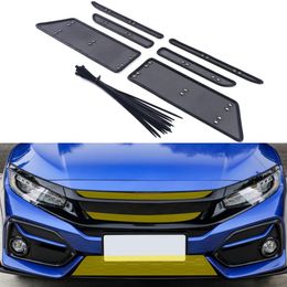 For Honda Civic 10th 2021 Car Accessory Front Grille Insert Net Anti-insect Dust Garbage Proof Stainless Inner Cover Mesh205e