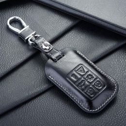 FOB leather key fob case cover for Auto volvo key case shell key holders wallet bags keychain accessories for volvo cars3136