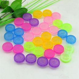 100 pcs lot Contact Lens Case Many Colours Dual Box Double Case Lens Soaking Case Factory directly s2552