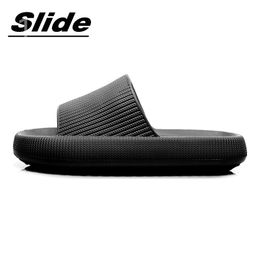 Womens Summer Slippers Rubber EVA Pool Bath Shoes Woman Ladies Indoor Casual Sandal Loafers 2023 Thick Sole Black White Mules