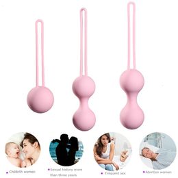 Vibrators silicone Kegel ball exercise tightening equipment safety Ben Wa female vaginal massager adult sex toy 230719