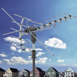 200Miles 1080P Outdoor Amplified HDTV Digital TV Antenna Long Range HD VHF UHF223k