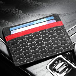 Alcantara Bank Credit ID Card Holder Card Package Coin Purse Men Wallet Thin Case for Audi A3 A4 B8 B6 A6 C6 C5 A5 B7 Q5 Q72713