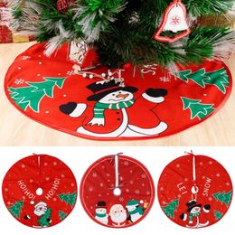 Christmas Decorations Tree Skirt Creative Printed Xams Bottom Decor Merry Decoaration For Navidad Home Ornaments