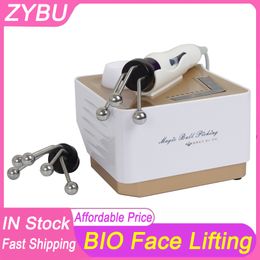 Portable 2in1 Magic Ball Facial Massager Microcurrent RF Face Lifting Machine Eye Face Body Tightening BIO Anti Ageing Wrinkle Removal EMS Device