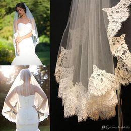 2019 to reach the veil lace short design single wedding bride's waist long hair comb Custom Made Wedding Veil R215o