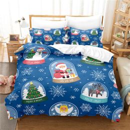 Bedding Sets Christmas Snowflakes Set For Bedroom Soft Bedspreads Bed Home Comefortable Duvet Cover Quilt And Pillowcase