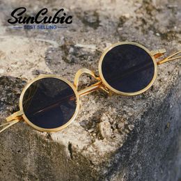 Sunglasses Frames Retro Steampunk Men Women Vintage Round Sun Glasses Metal Fashion Eyewear JS6568