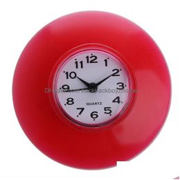 Wall Clocks Kitchen Sucker 6 Colours Bathroom Waterproof Clock Home Decoration Bath Shower With Suction Cup Coloks Drop Delivery Garde Dhir2