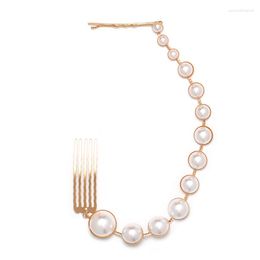 Hair Clips JUJIA Simulated Pearl Long Tassel Chain Bridal Wedding Crystal Tools Clip Women Party Accessories Jewelry