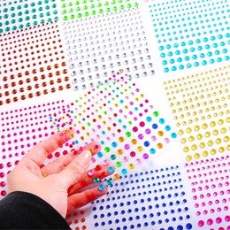 Nail Art Decorations 20 pieces=3440Pcs crystal stickers DIY decoration jewelry colorful gemstones diamond face nail process card decoration 230718