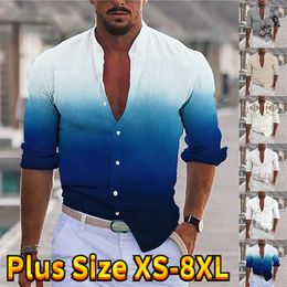 Mens Casual Shirts Personalised Printed Buttondown Longsleeved Shirt Fashion Daily Classic Design Slim Fit XS8XL 230720