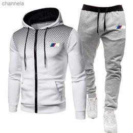 Men's Tracksuits 2021 Fashion Autumn Winter Trousers Hoodie Pullover Two-piece Jogging Suit M-3XL Cotton Track Field Sports T230720