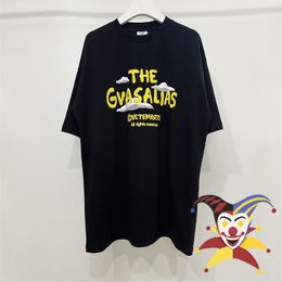 Mens TShirts Vetements 1 quality super large yellow letter foam printed Tshirt 230720