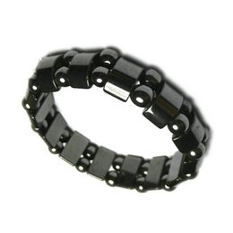 Mens Healing Black Magnetic Hematite stone Beads Bracelets Fashion Black Magnetic Hematite Beads Bracelet Jewelry239z