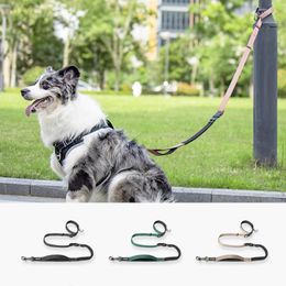 Dog Collars Bungee Leash Pet Lead Absorbing Reflective For Dogs Walking Outdoor With Comfortable Handle Secure Hook Hands Free