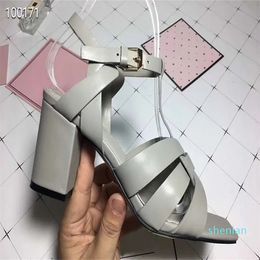 Designer 9 colors spring high-heeled sandals Europe and the United States fashion cross rough with women sandals trend Origin