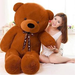 Giant Teddy Bear Kawaii Big 60cm 80cm 100cm 120cm Stuffed Soft Plush Toy Large Embrace Bear Chrildren Kids Doll Birthday gift326n